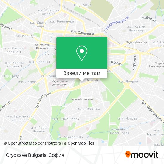 Cryosave Bulgaria карта