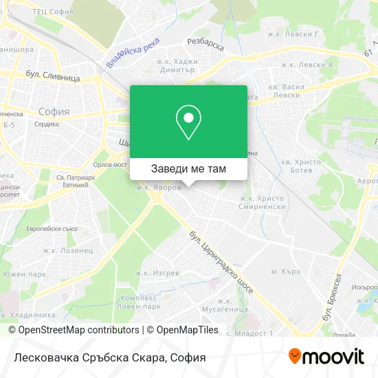 Лесковачка Сръбска Скара карта