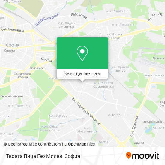 Твоята Пица Гео Милев карта