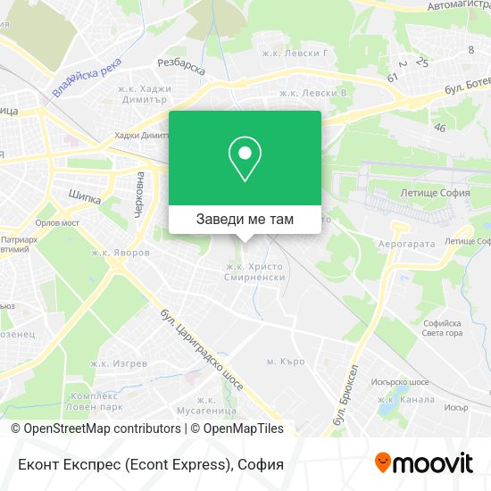 Еконт Експрес (Econt Express) карта