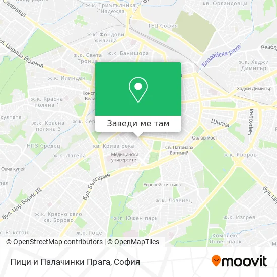 Пици и Палачинки Прага карта