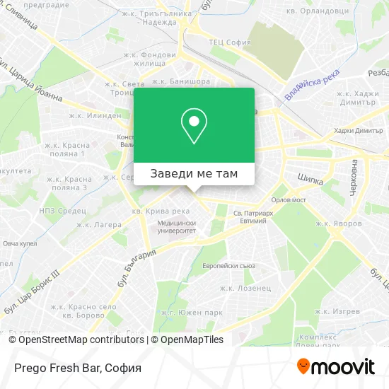 Prego Fresh Bar карта