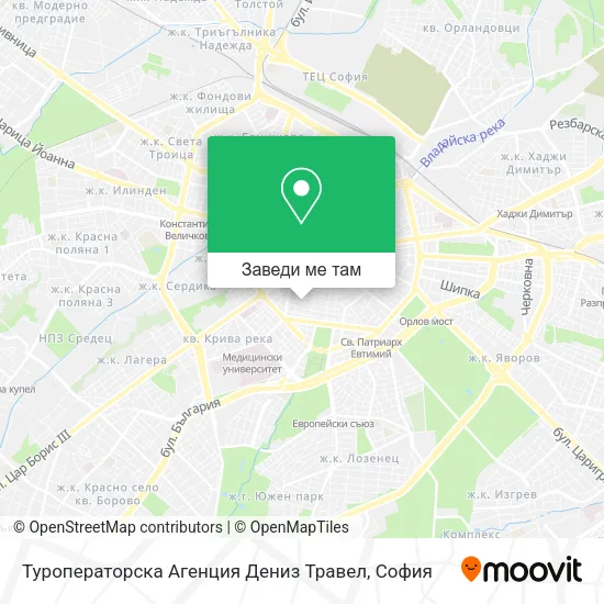 Туроператорска Агенция Дениз Травел карта