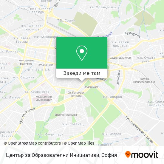 Център за Образователни Инициативи карта