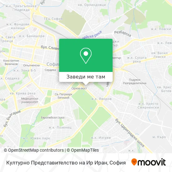 Културно Представителство на Ир Иран карта
