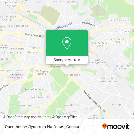 Questhouse Лудостта На Гения карта