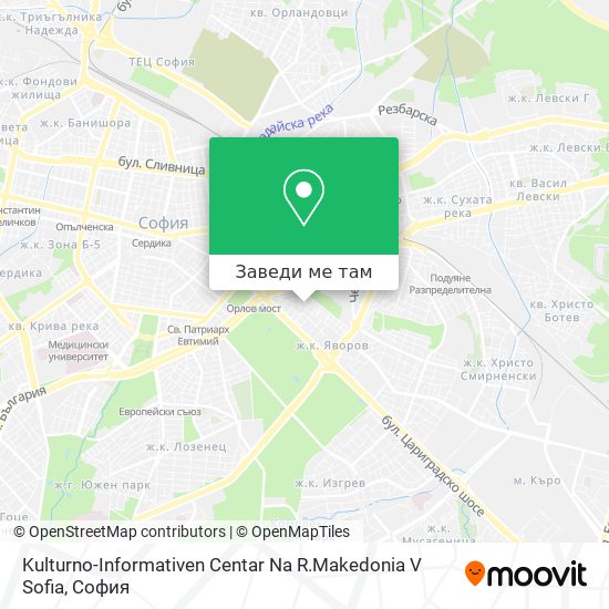 Kulturno-Informativen Centar Na R.Makedonia V Sofia карта