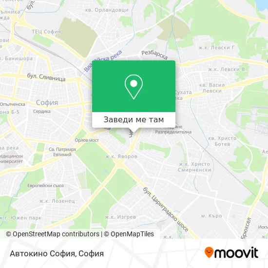 Автокино София карта