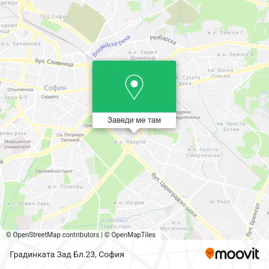 Градинката Зад Бл.23 карта