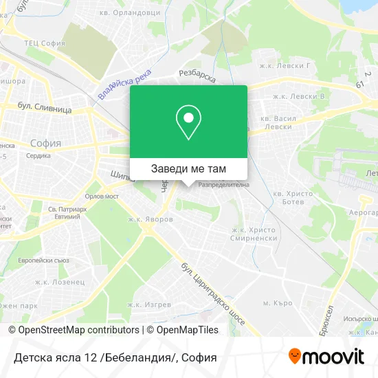 Детска ясла 12 /Бебеландия/ карта