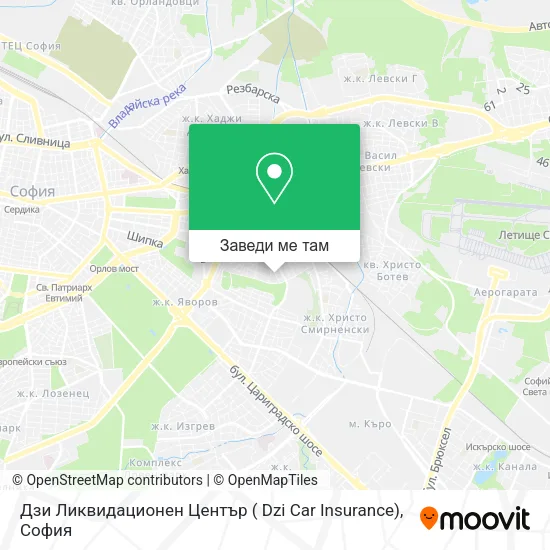 Дзи Ликвидационен Център ( Dzi Car Insurance) карта