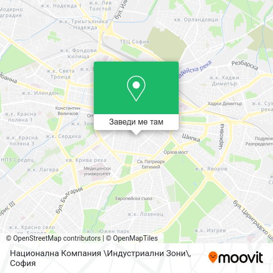 Национална Компания \Индустриални Зони\ карта