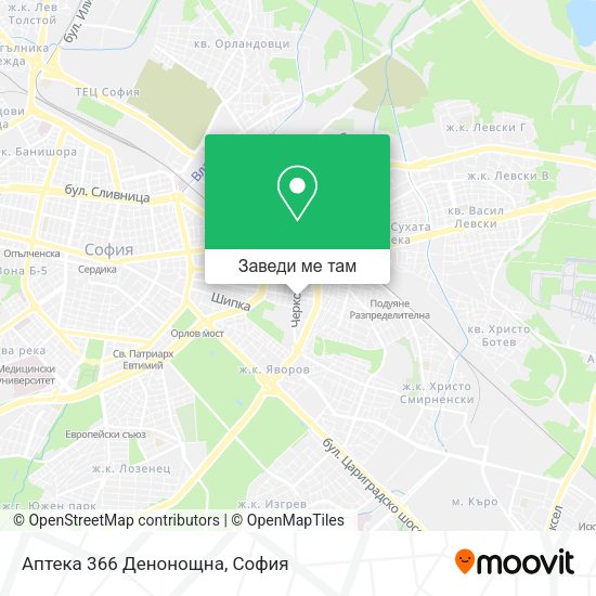 Аптека 366 Денонощна карта