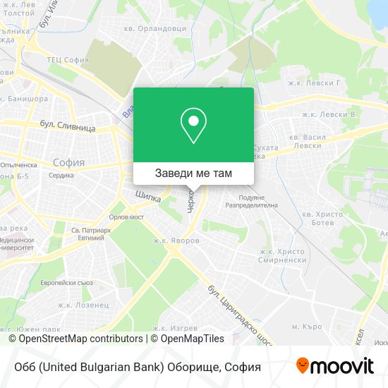 Обб (United Bulgarian Bank) Оборище карта
