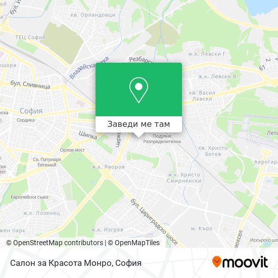 Салон за Красота Монро карта