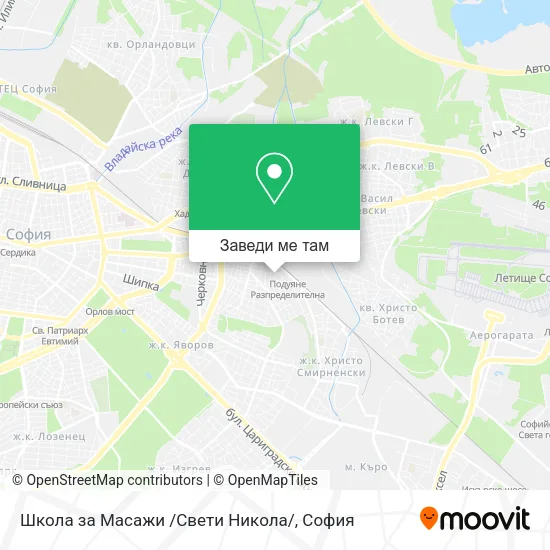 Школа за Масажи /Свети Никола/ карта