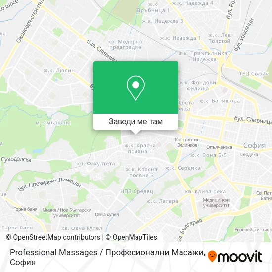 Professional Massages / Професионални Масажи карта