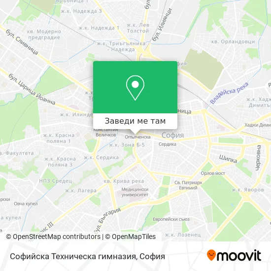 Софийска Техническа гимназия карта