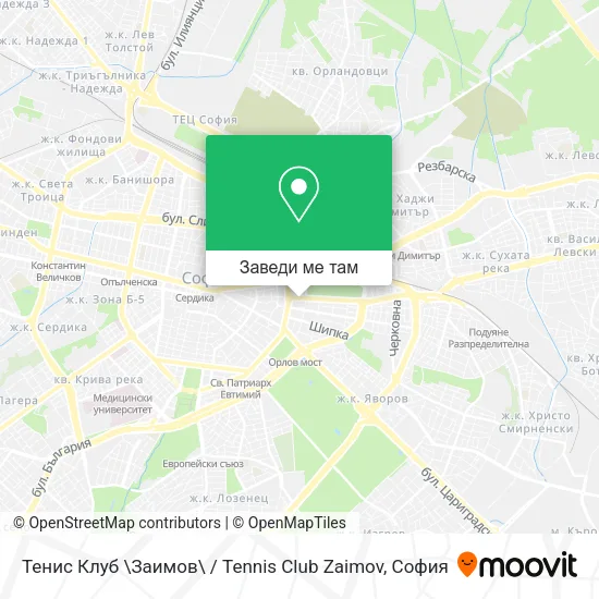 Тенис Клуб \Заимов\ / Tennis Club Zaimov карта