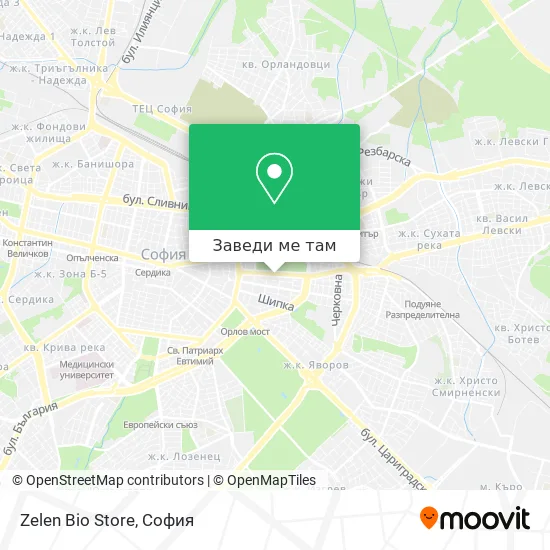 Zelen Bio Store карта