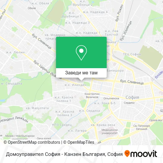 Домоуправител София - Канзен България карта