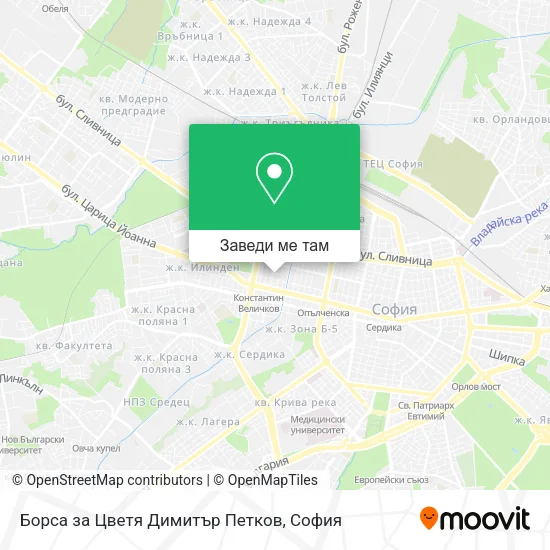 Борса за Цветя Димитър Петков карта