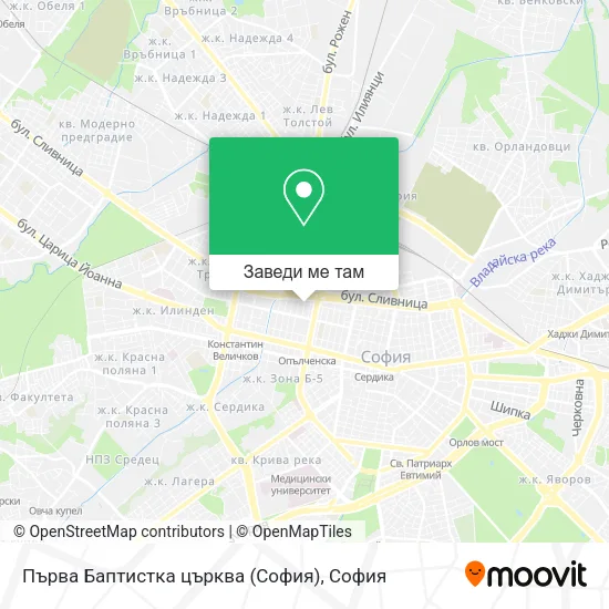 Първа Баптистка църква (София) карта