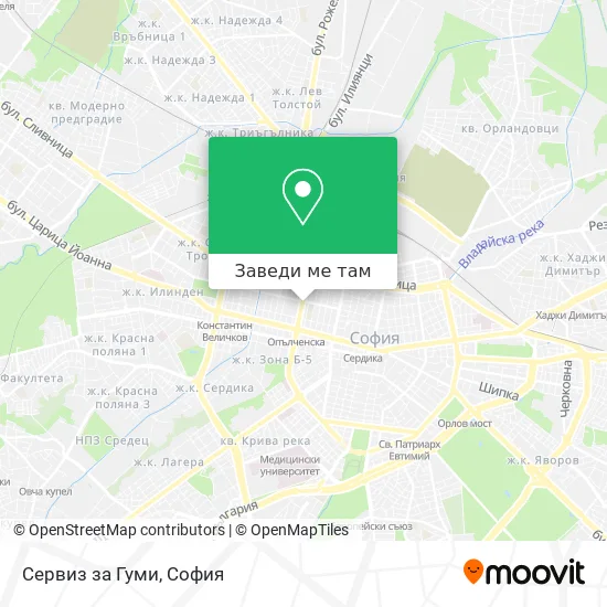 Сервиз за Гуми карта