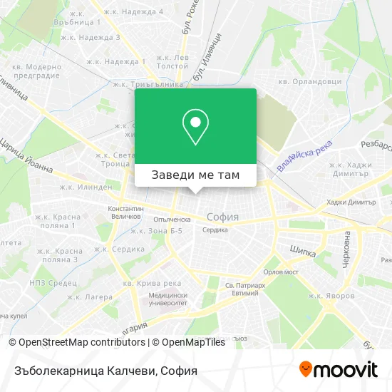 Зъболекарница Калчеви карта