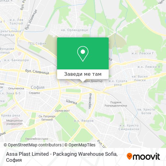Assa Plast Limited - Packaging Warehouse Sofia карта