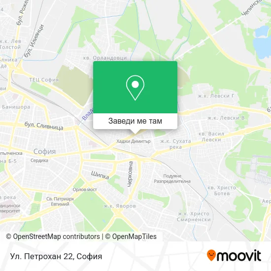 Ул. Петрохан 22 карта