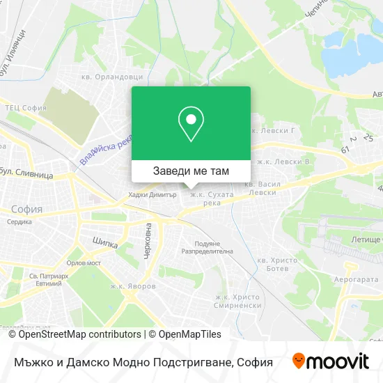 Мъжко и Дамско Модно Подстригване карта