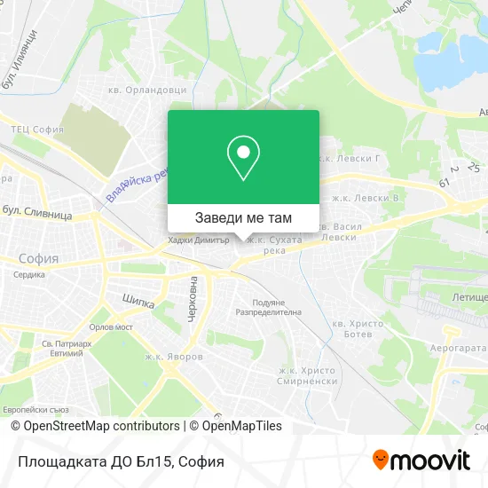 Площадката ДО Бл15 карта