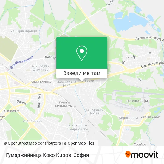 Гумаджийница Коко Киров карта