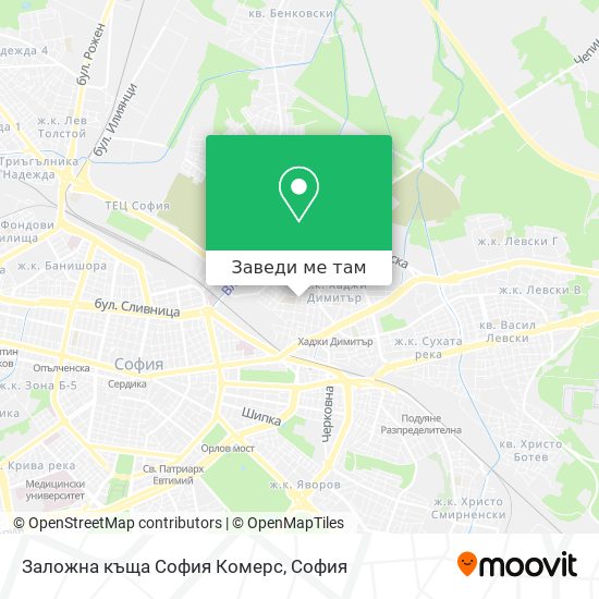 Заложна къща София Комерс карта