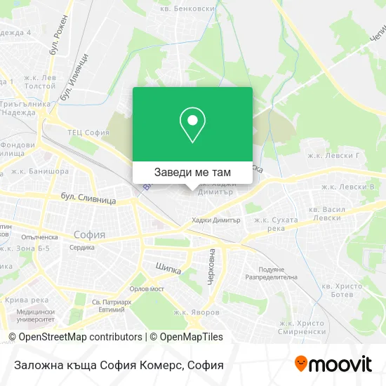 Заложна къща София Комерс карта