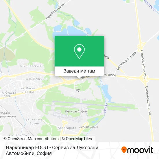 Нарконикар ЕООД - Сервиз за Луксозни Автомобили карта
