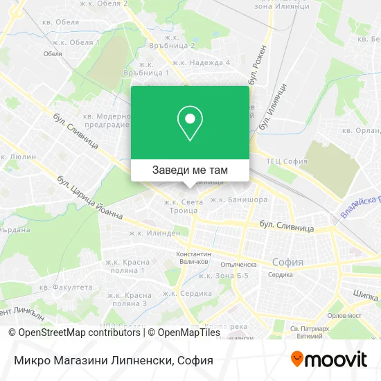 Микро Магазини Липненски карта