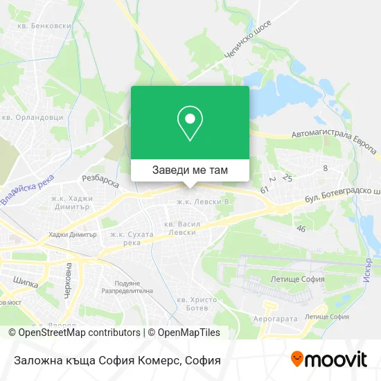 Заложна къща София Комерс карта