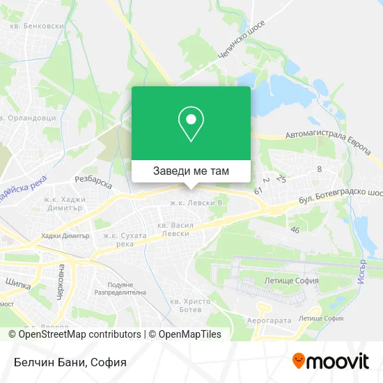 Белчин Бани карта