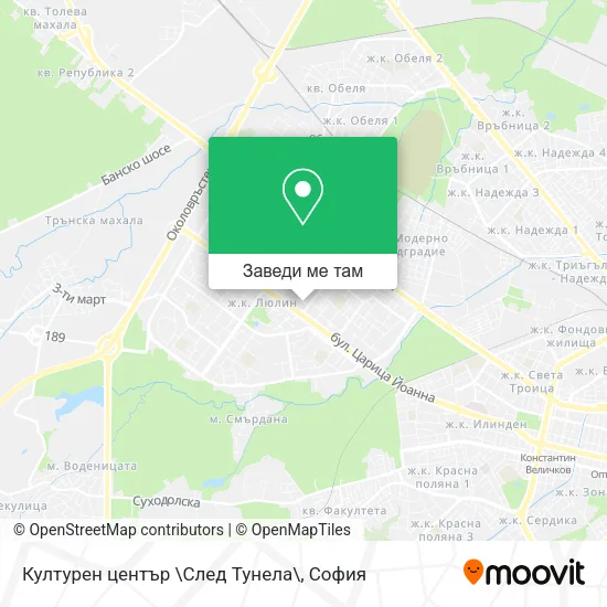 Културен център \След Тунела\ карта