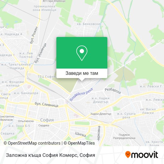 Заложна къща София Комерс карта