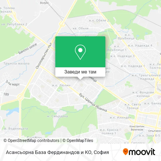Асансьорна База Фердинандов и КО карта