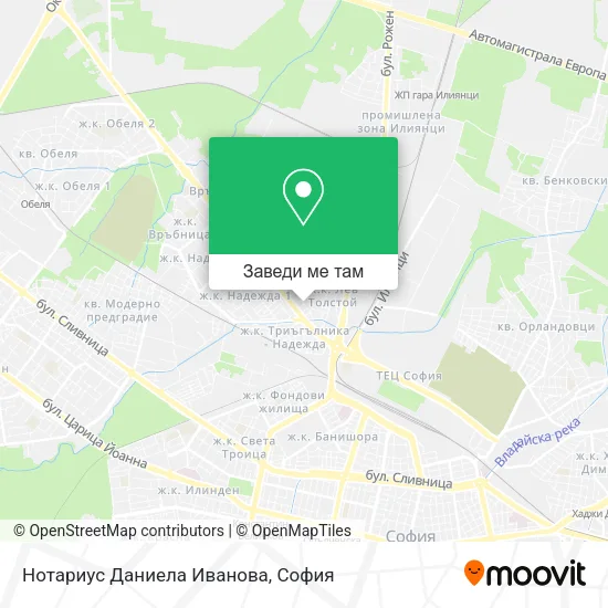 Нотариус Даниела Иванова карта