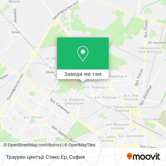 Траурен център Стикс Ер карта