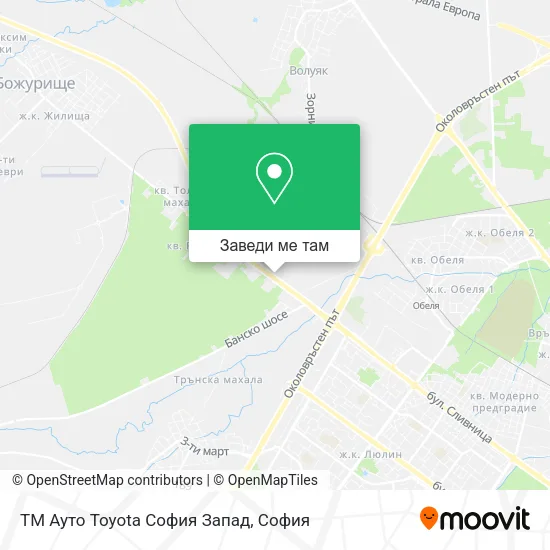 ТМ Ауто Toyota София Запад карта