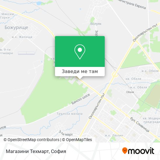 Магазини Техмарт карта