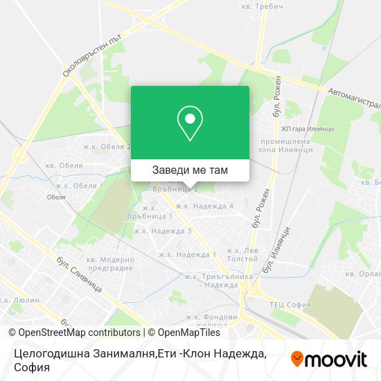 Целогодишна Занималня,Ети -Клон Надежда карта