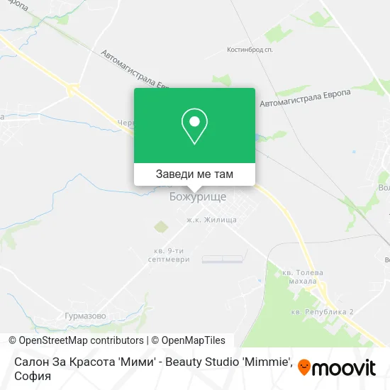 Салон За Красота 'Мими' - Beauty Studio 'Mimmie' карта