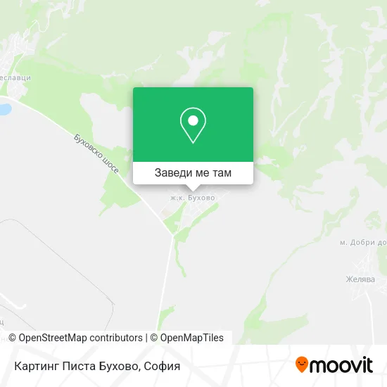 Картинг Писта Бухово карта